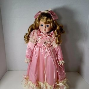 Rare 1987 Seymour Mann Porcelain Doll with Box, Stand and Certificate